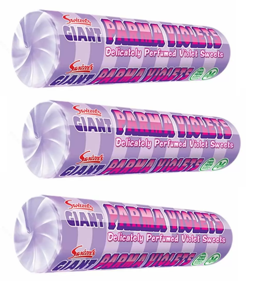 Giant Parma Violet Sweets 3 Rolls