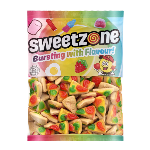 Sweetzone Gummy Pizza Slices – 1kg | Halal Fruit Flavoured Jelly Sweets