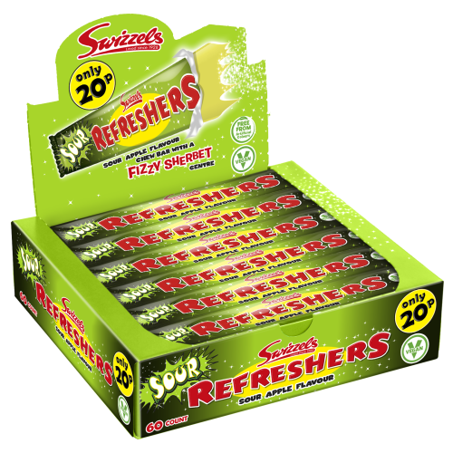 Swizzels Refreshers Sour Apple Flavour Chew Bar