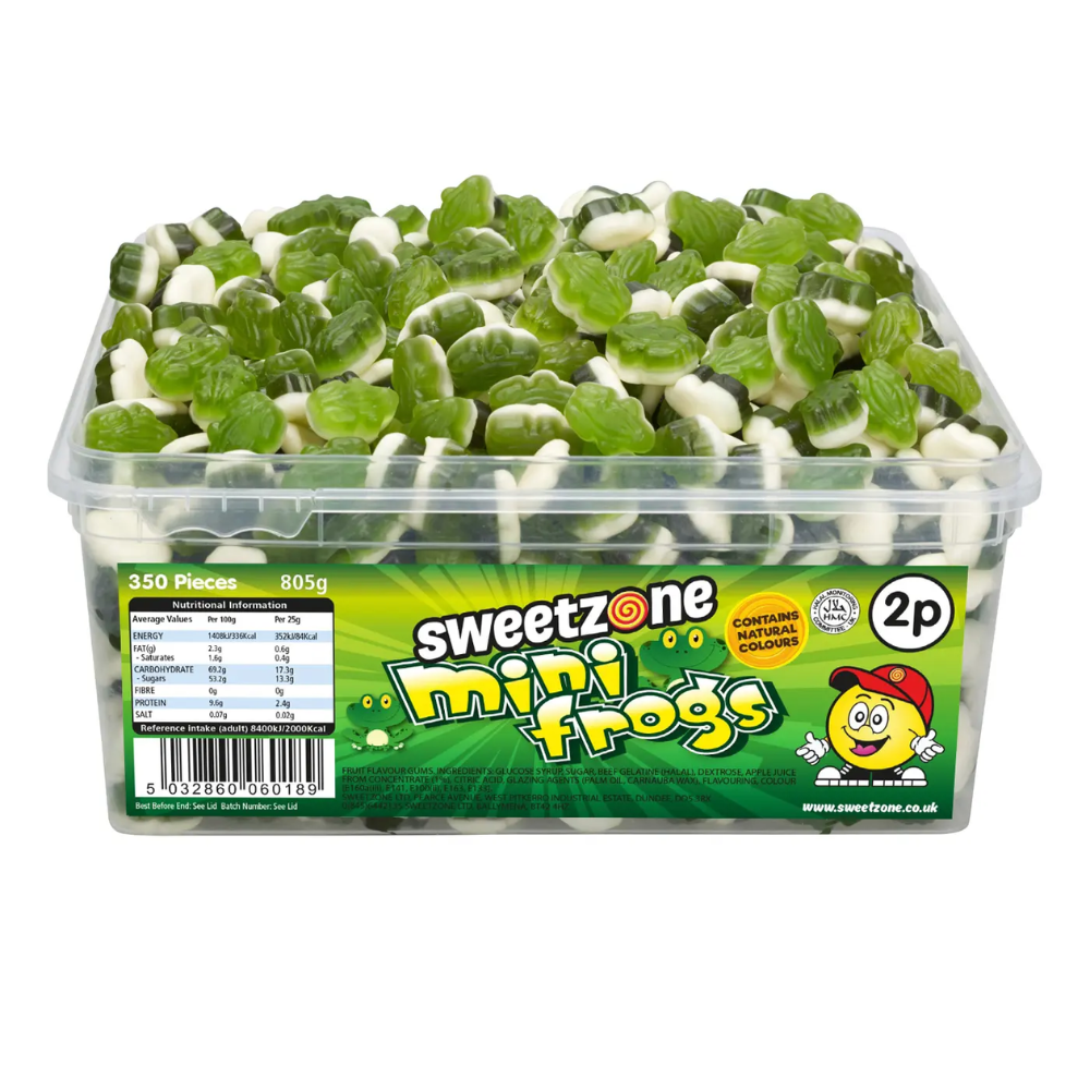Sweetzone Halal Mini Frogs 805g Tub – Fruit Flavoured Gummy Sweets ...