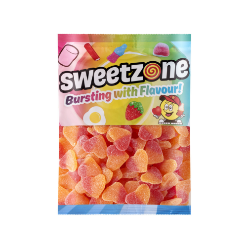 Sweetzone Fizzy Peach Hearts - 1kg | Halal Fizzy Sweets