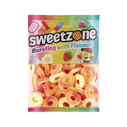 Sweetzone Peach Rings - 1kg | Halal Fizzy Sweets