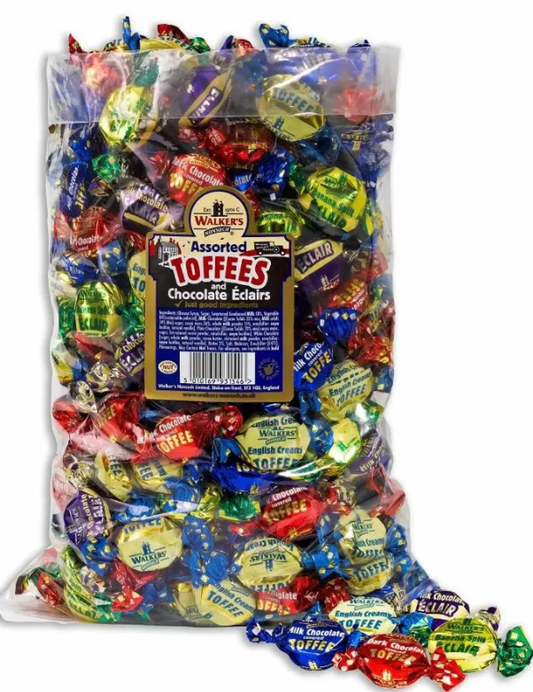 Walker's Nonsuch Assorted Toffees & Eclairs 2.5kg Full bag - MyCandyBae